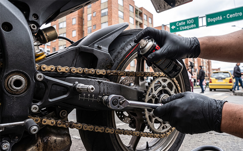 Mantenimiento de Cadena de Moto